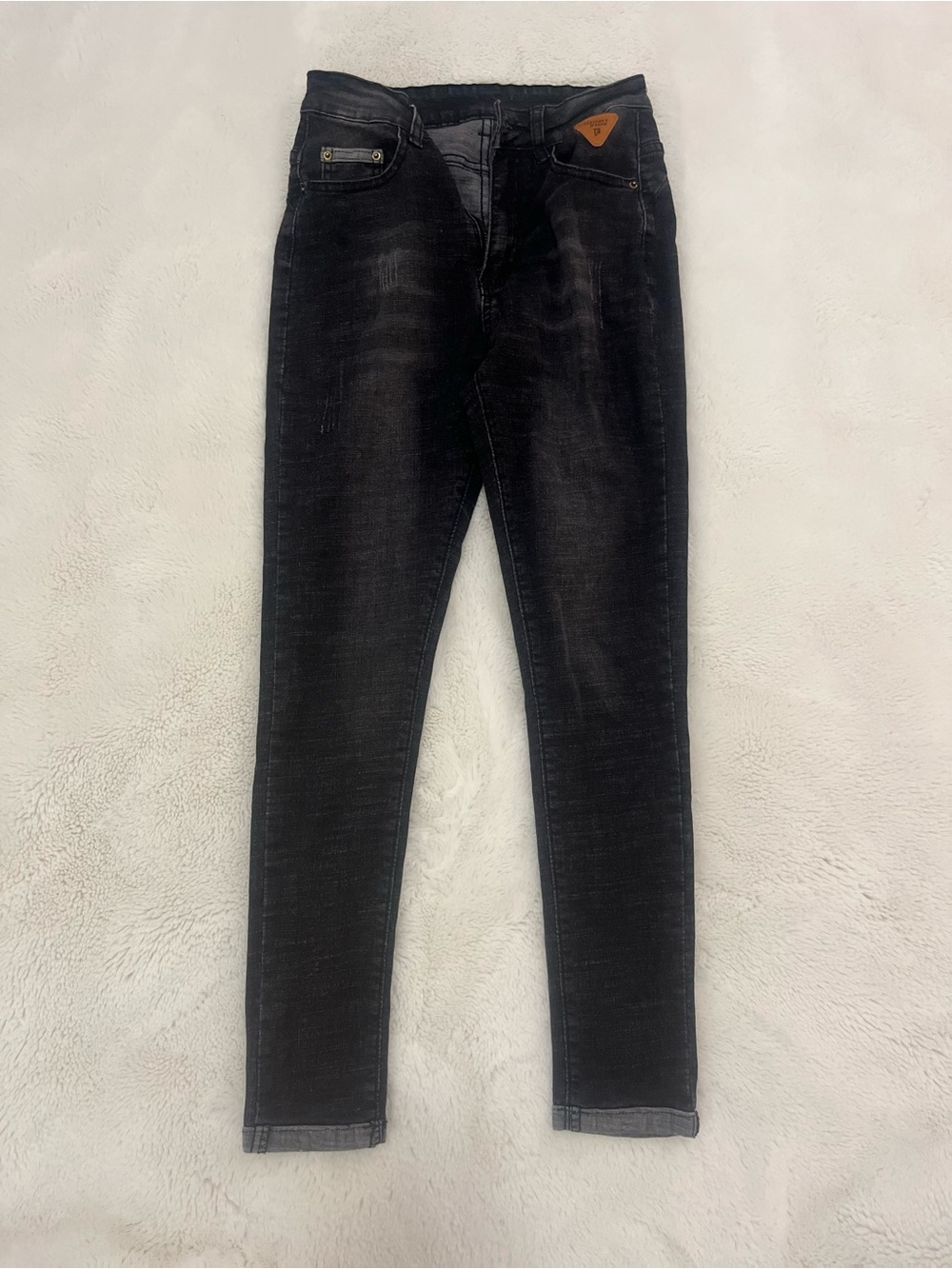 Shein Black Real Pockets Distressed Skinny Jeans